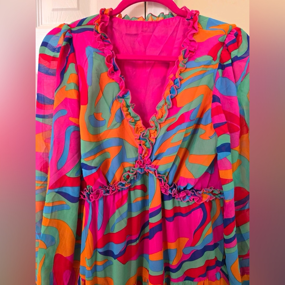 Brand New Bright & Vibrant Maxi Dress